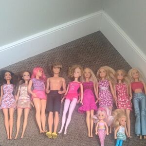 Played With Barbie Doll Lot